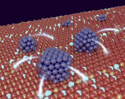 Researchers have investigated how much electrical charge nanoparticles transfer to their support for the first time. Image: Sergey Kozlov and Oriol Lamiel