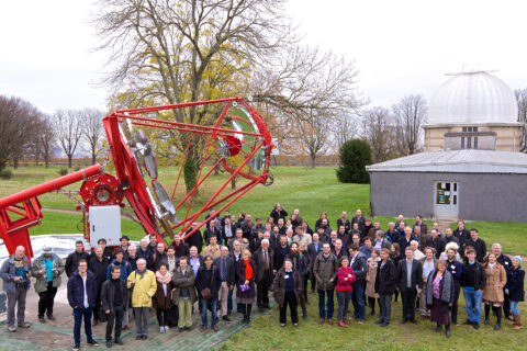 Guests at the inauguration ceremony for the prototype Gamma-ray Cherenkov Telescope. (Image: Akira Okumura)