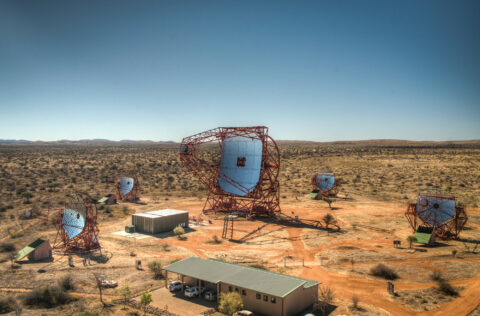 The H.E.S.S. array in Namibia (image: C. Föhr, MPIK)