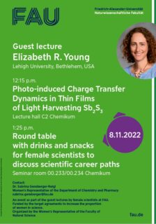 Towards entry "Guest lecture on Nov. 8th, 2022: “Photo-induced Charge Transfer Dynamics in Thin Films of Light Harvesting Sb2S3”"