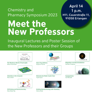 Towards entry "Invitation to the Chemistry and Pharmacy Symposium – Inaugural Lectures on Apr. 14, 2023"