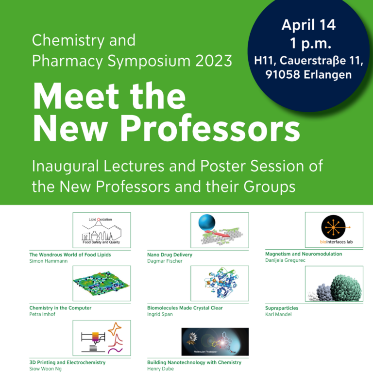 Invitation to the Chemistry and Pharmacy Symposium – Inaugural Lectures on Apr. 14, 2023