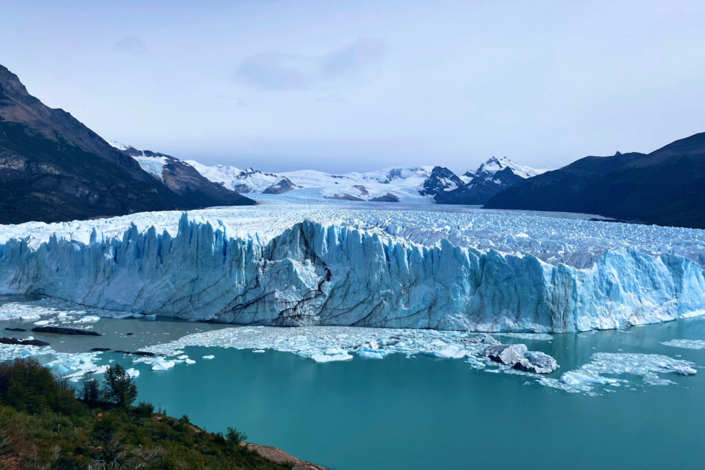 The glacier front in 2021 of the Perito Moreno glacier. (Image: Moritz Koch)