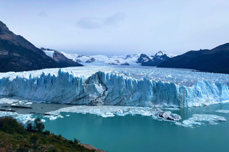 The glacier front in 2021 of the Perito Moreno glacier. (Image: Moritz Koch)